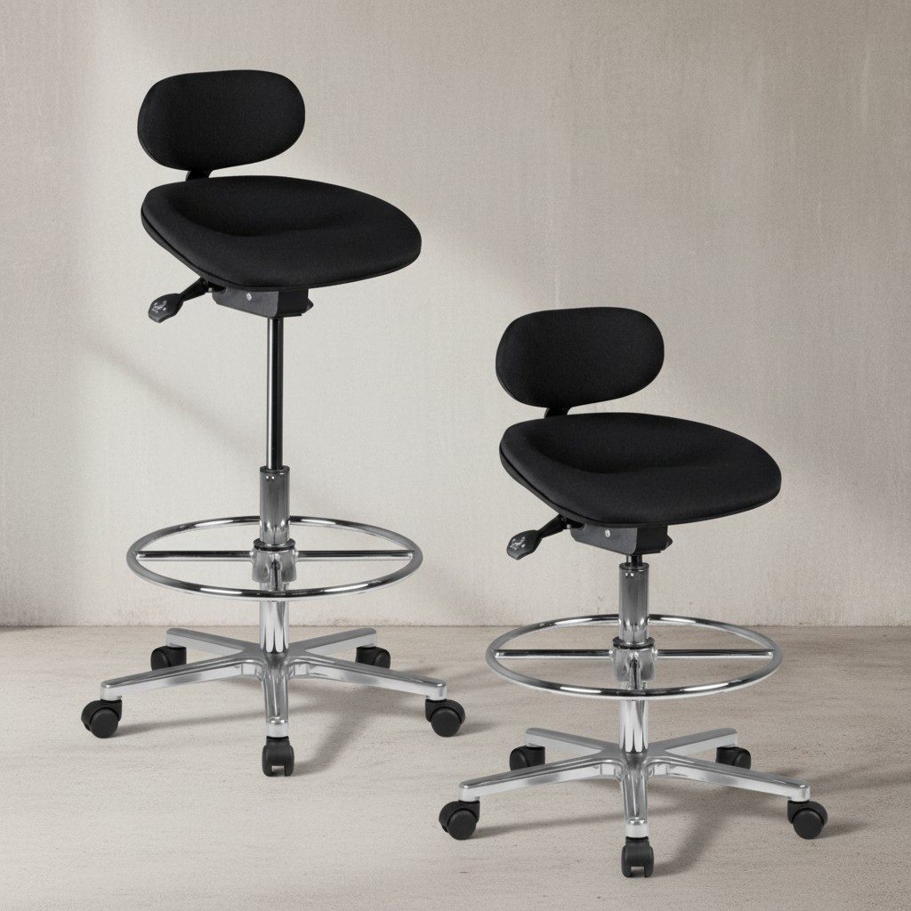 KADIMA DESIGN Arbeitshocker Ergonomischer Modena Arbeitsstuhl, höhenverstellbar & bequem, Drehbar, Höhenverstellbar