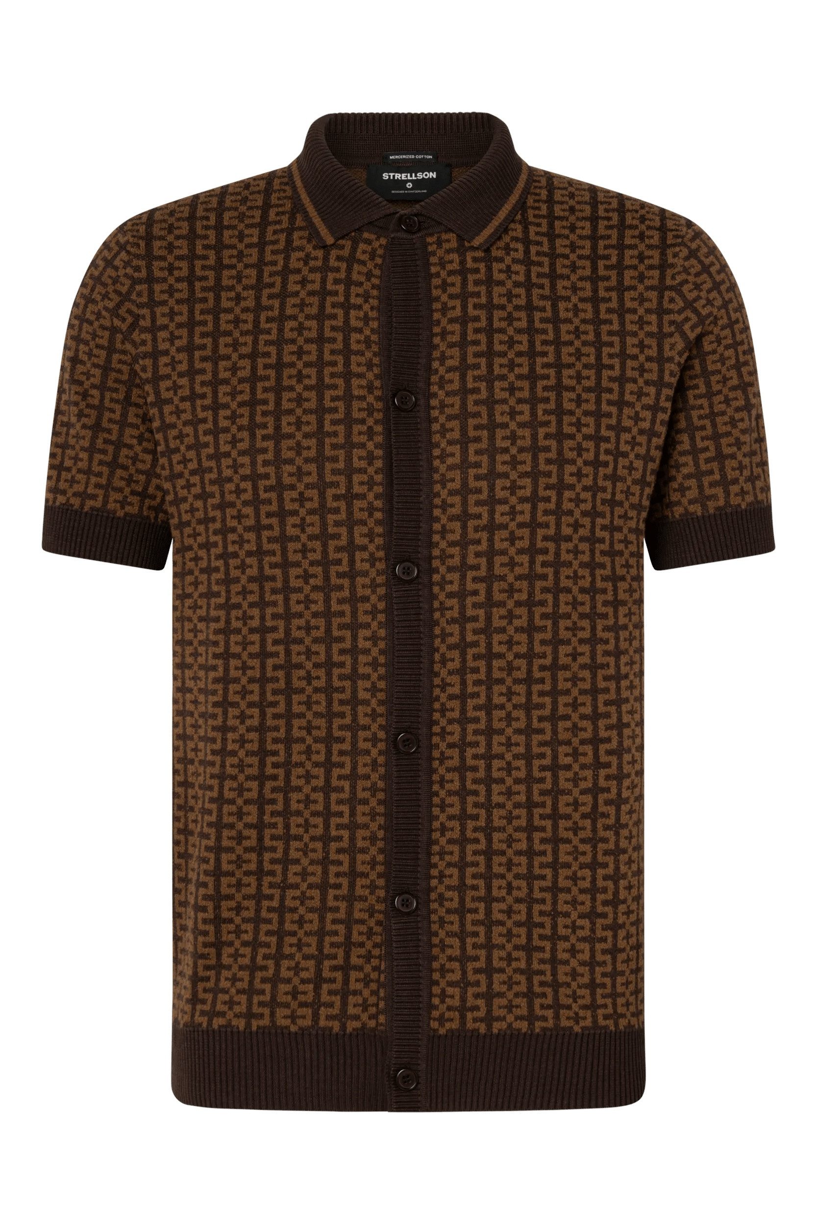 Strellson Strickpullover Andro-SHIRT, Dark Brown 204