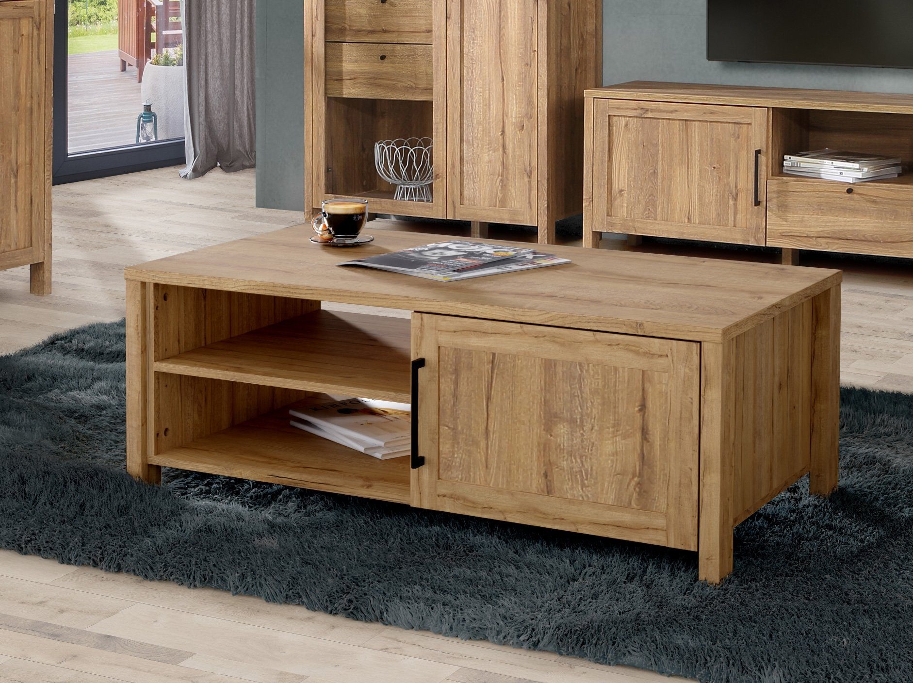 Newroom Waterford Sofatisch Couchtisch Amana, Modern Couchtisch Wohnzimmertisch Eiche