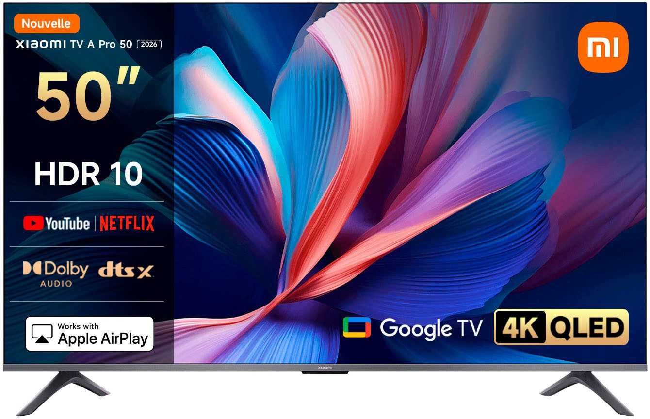 Xiaomi L50MB-APEU QLED-Fernseher (125 cm/50 Zoll, 4K Ultra HD, Smart-TV, Google TV, Xiaomi TV A Pro 50 (2026)