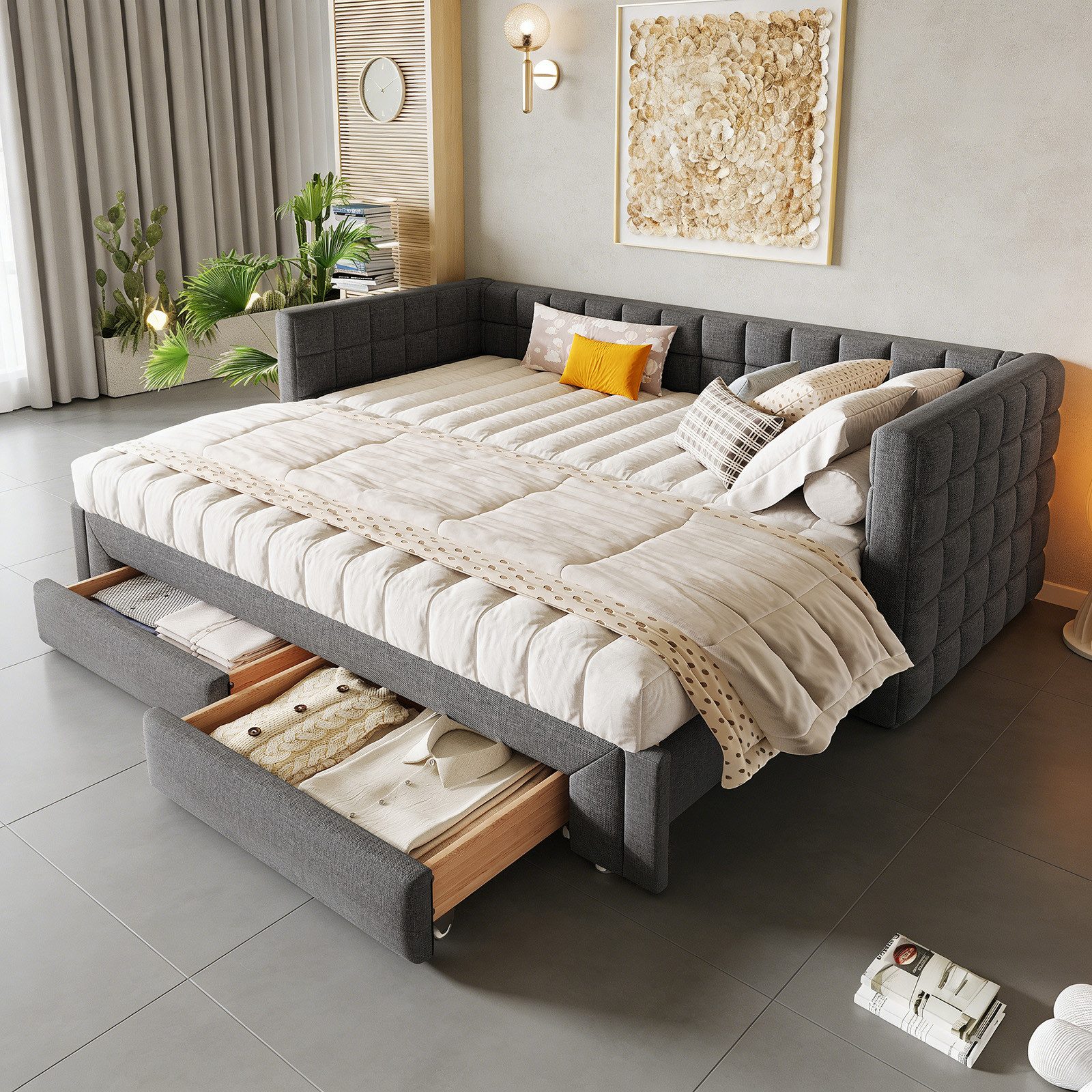 OKWISH Daybett Tagesbett,Sofabett,mit 2 Schubladen, Schlafsofa (Luxuriöses günstig online kaufen