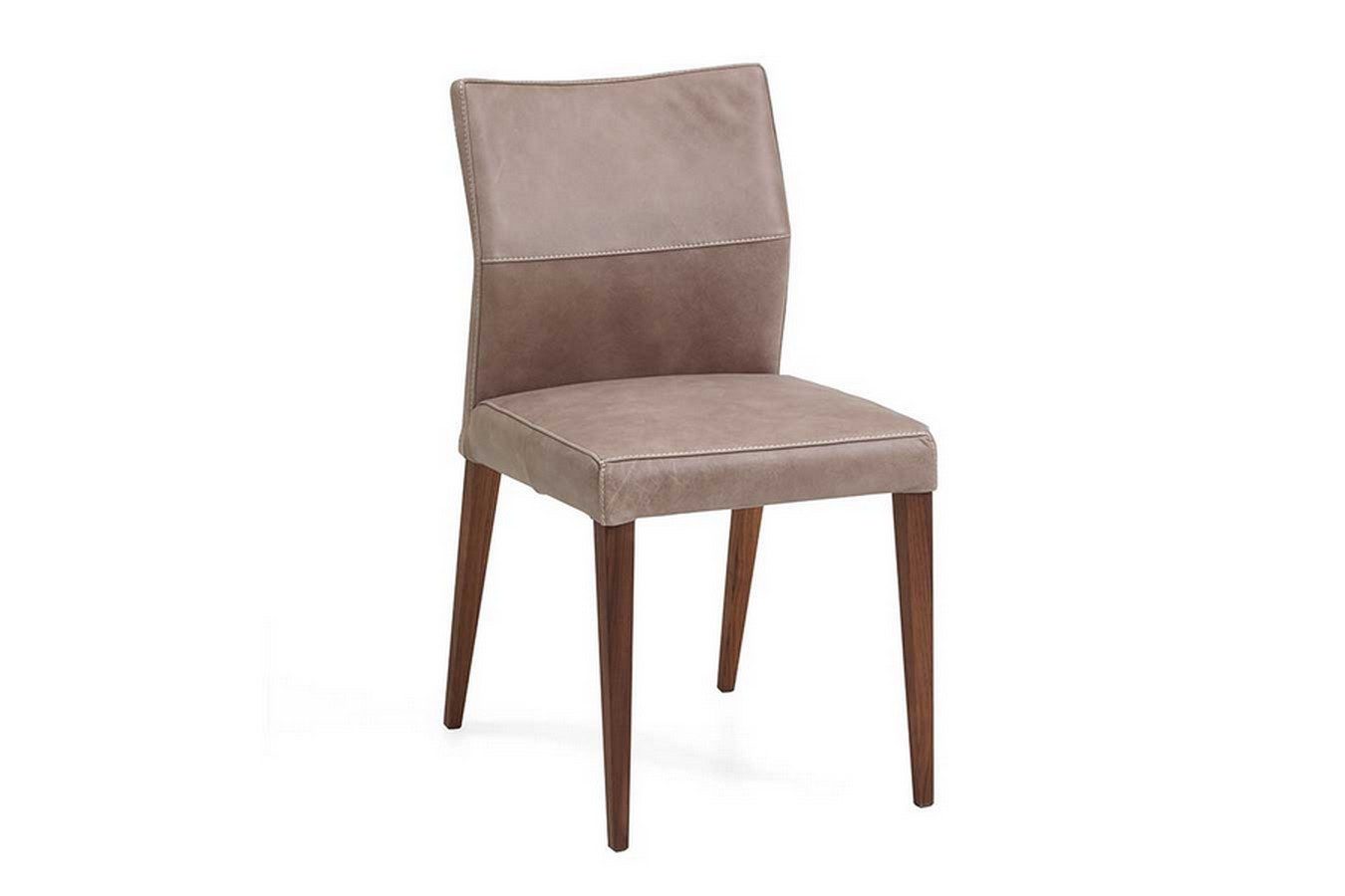 Stuhl Esszimmerstuhl Lenny Leder olive Holzbeine