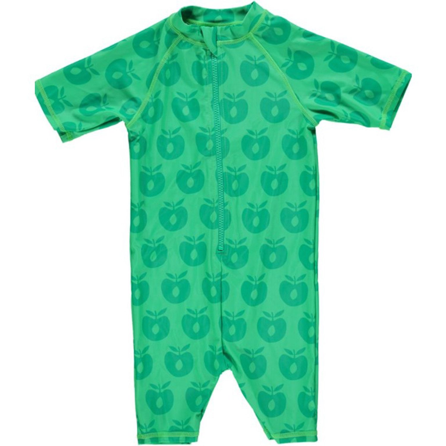 Småfolk Badeanzug SMAFOLK UV-Schutz Badeanzug allover Apfel Print grün