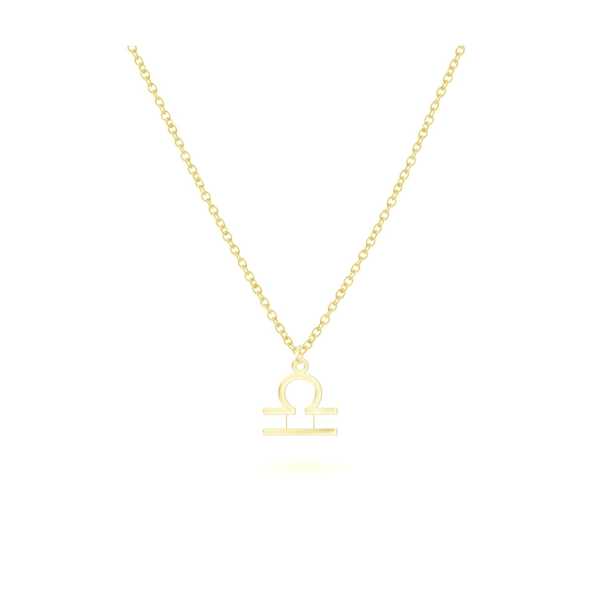 Beka&Bell Kette mit Anhänger 925-Sterling Silber vergoldet Glänzend 42cm Waage