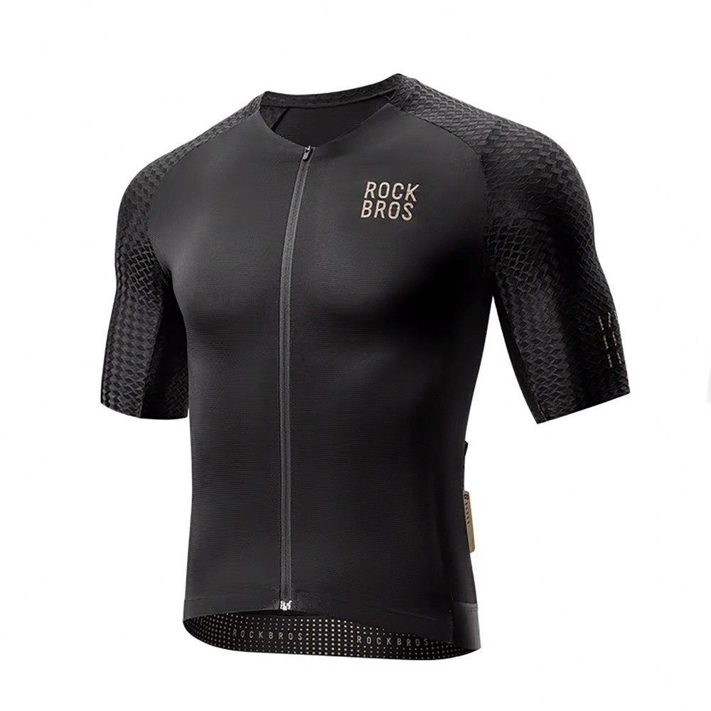 ROCKBROS Radtrikot Radtrikot Fahrradtrikot (Spar-Set, 1-tlg) atmungsaktiv, reflektierend, Rückentasche