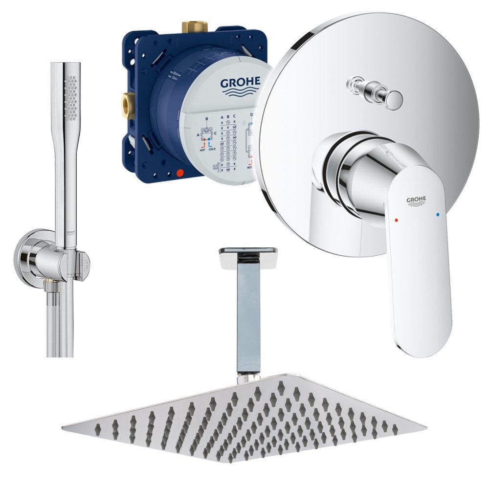 Grohe und Jowi Duscharmatur Eurosmart Cosmopolitan Unterputz Duschsystem, Deckenanschluss (Unterputz-Duschsystem) Deckenanschluss