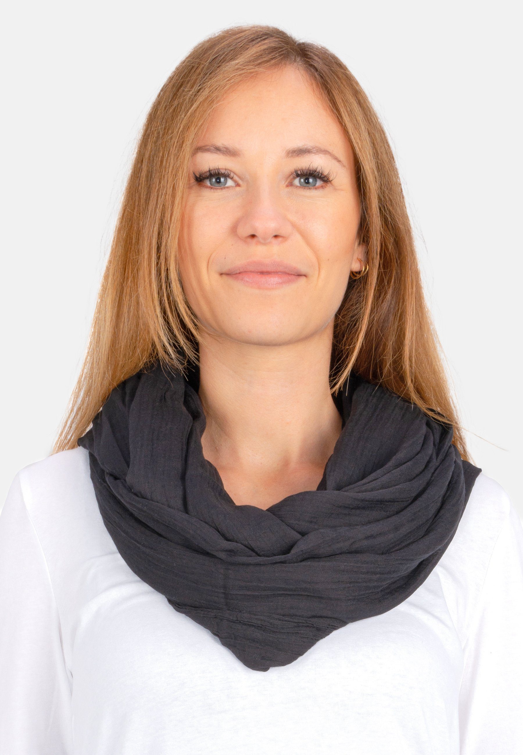 Seasons of April Loop Loop Carina Uni, Leichter & weicher Damen Loop Schal Schlauchschal in uni Farben