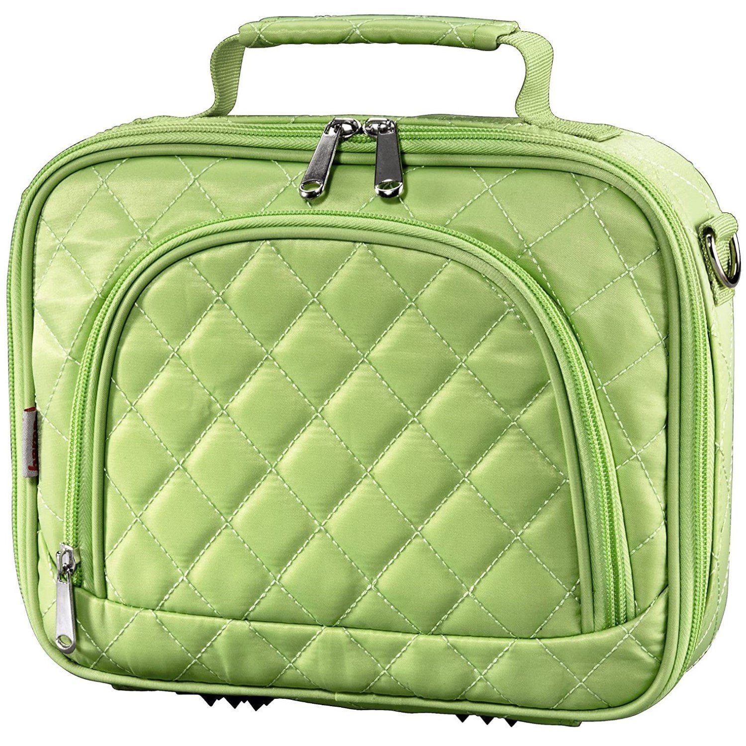 Hama Festplattentasche Universal Festplatten-Tasche Case Bahia Grün, Hülle mit Schultergurt, für 3,5" Zoll externe HDD tragbare Festplatte
