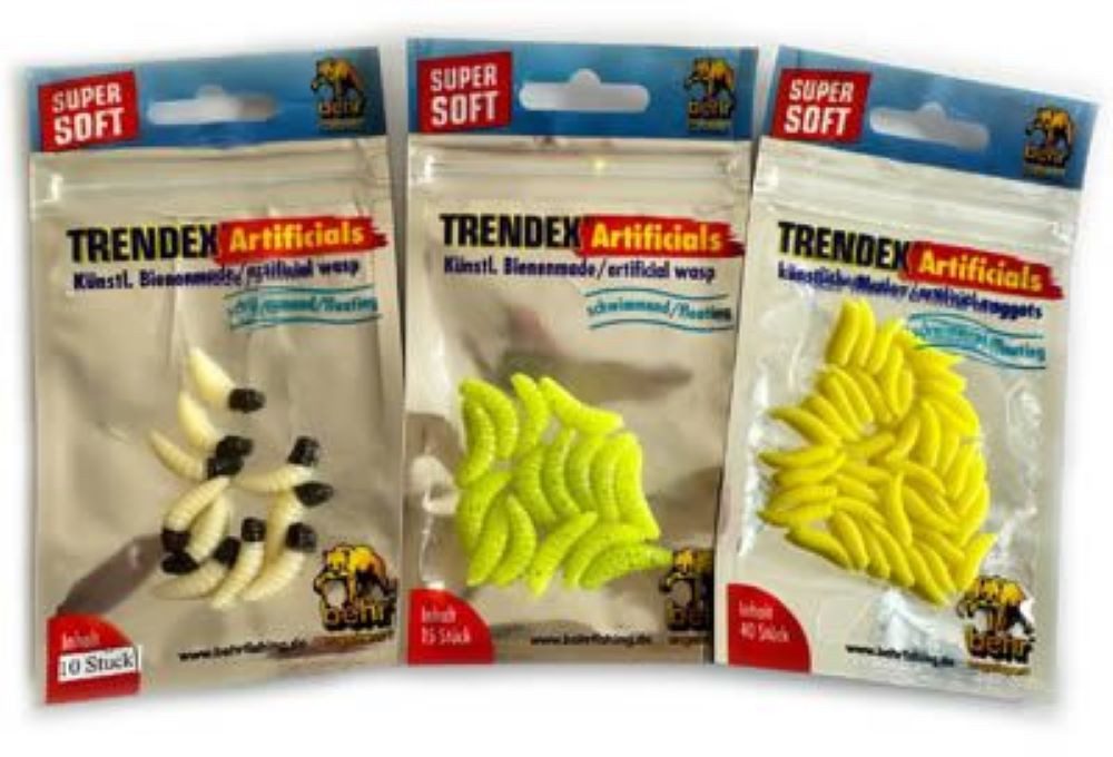 Kunstköder Trendex Artificials Künstliche Bienenmaden 65 Stück Set