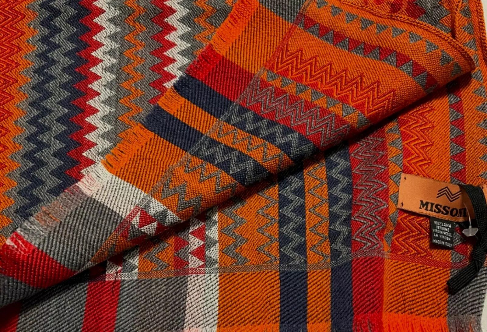 Missoni Wollschal Missoni Schal, MISSONI MND9919 Unisex Zickzack Muster Wol günstig online kaufen