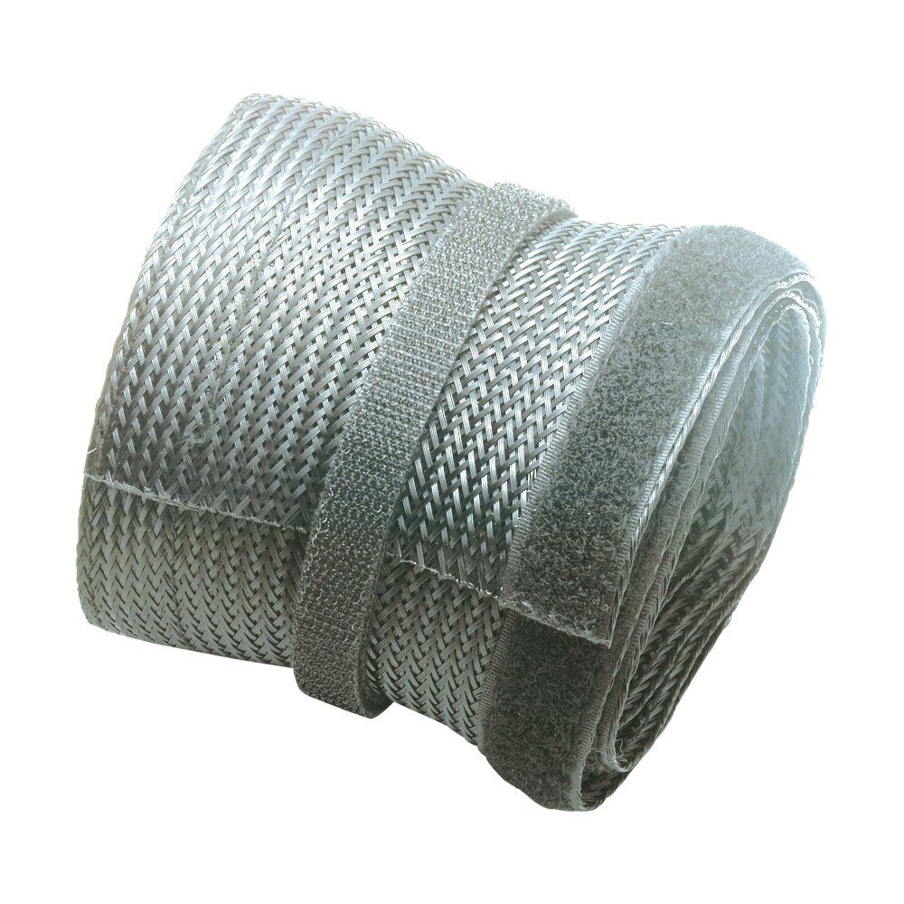PureMounts Geflechtschlauch PureMounts® - Kabelschlauch PM-ZCCS-SOCKS-85G Polyester 1,80m Grau