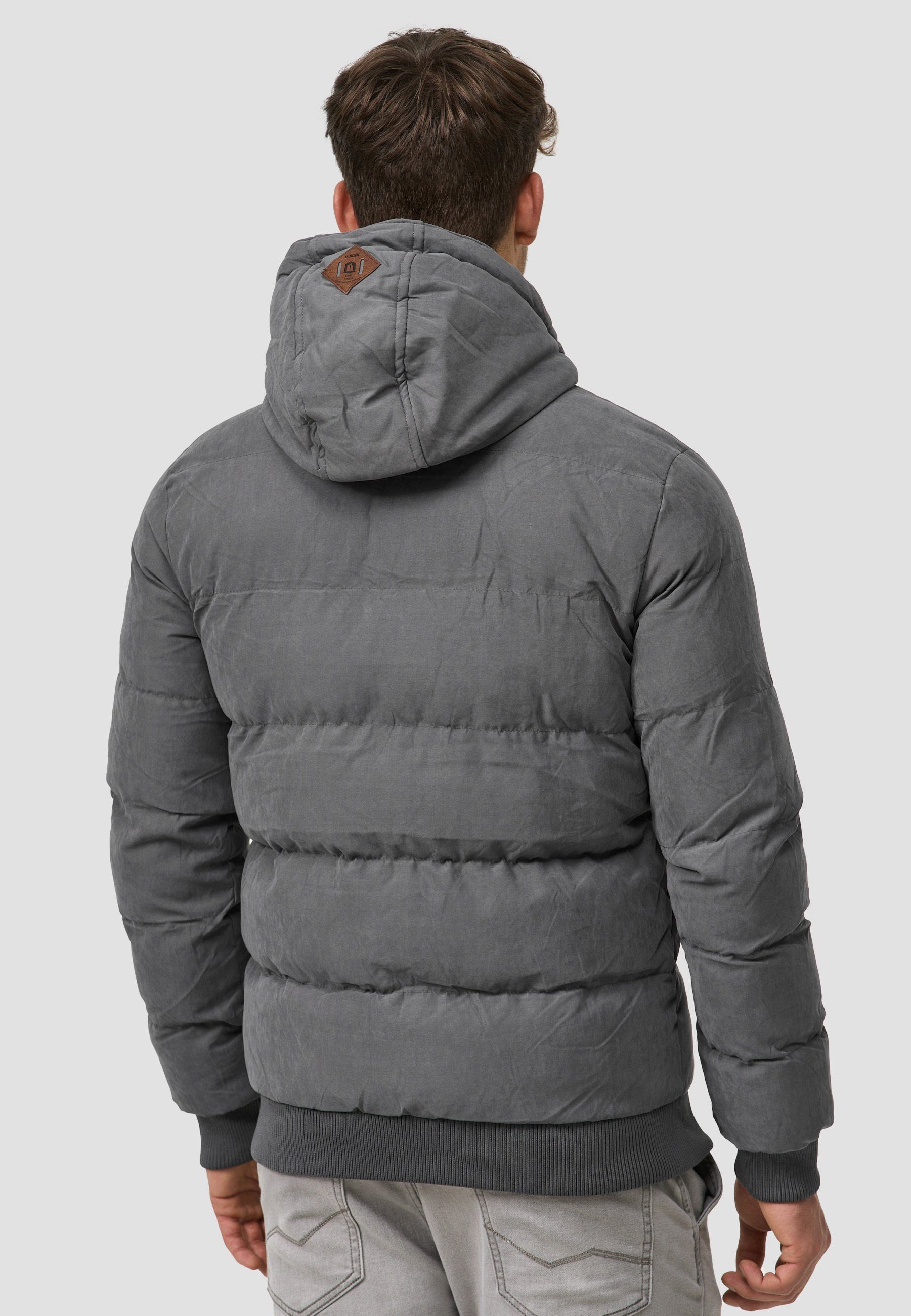 Indicode Winterjacke Herren Adeline Jacke Winter Herrenjacke mit Teddyfutter, gefütterte Kapuze