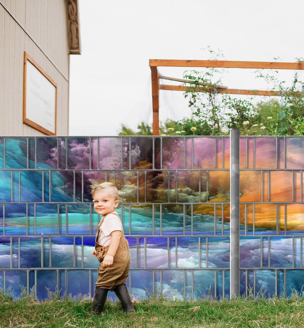 MyMaxxi Sichtschutzstreifen Sichtschutzstreifen bunte Malerei Horizont