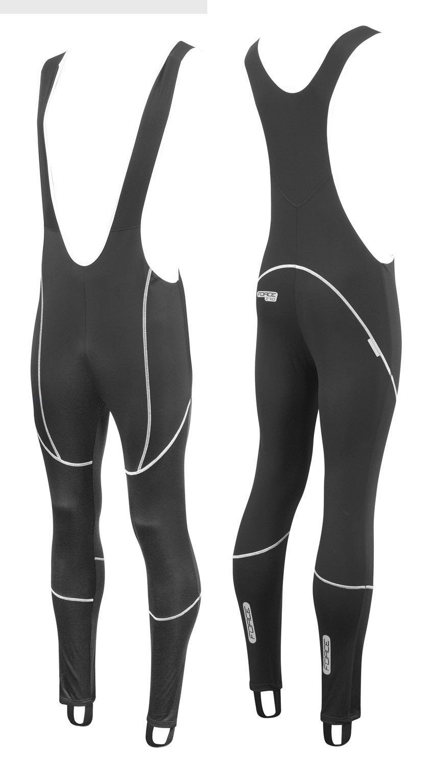 Fahrradhose Trägerhose FORCE Z70 ohne Pad in schwarz -5 °C bis +5 °C %%%