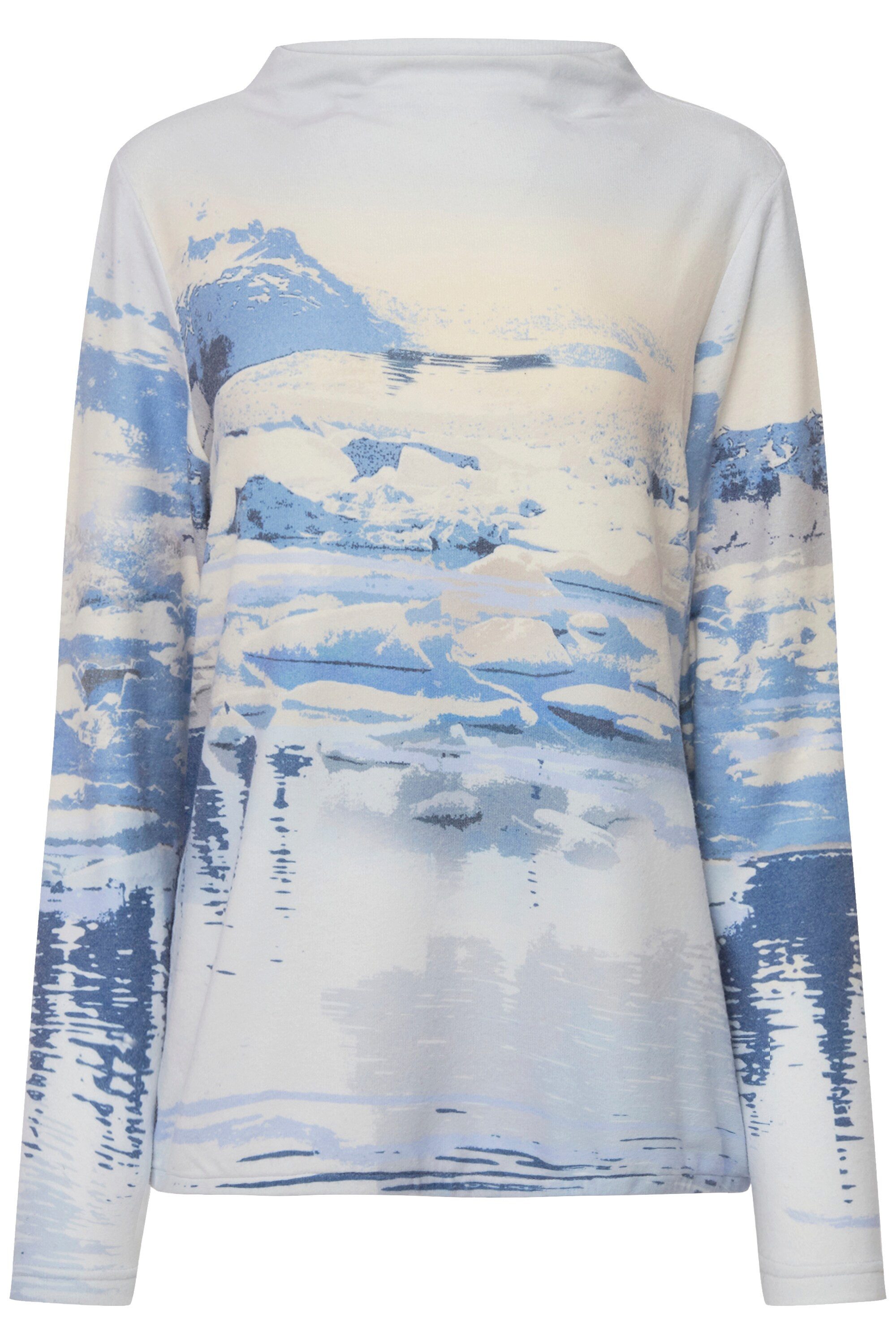 Laurasøn Sweatshirt Sweatshirt maritimer Print Stehkragen günstig online kaufen