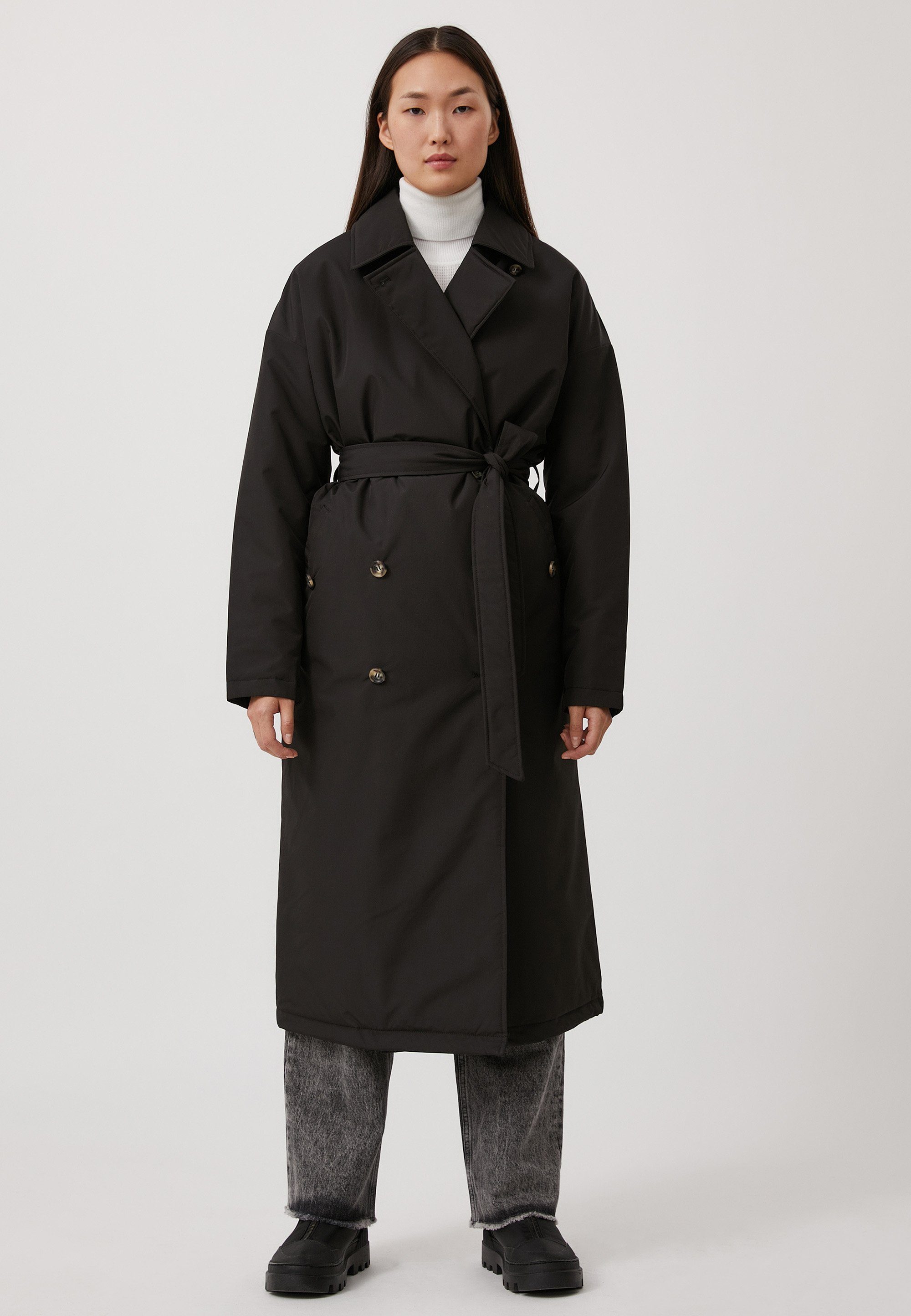 Finn Flare Trenchcoat Klassische mit praktischem Bindegürtel
