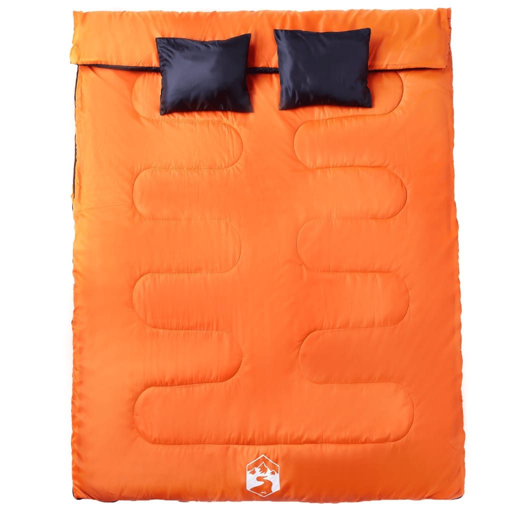 vidaXL Schlafsack NA Doppelschlafsack mit Kissen Erwachsene Camping 3-4 Jahreszeiten