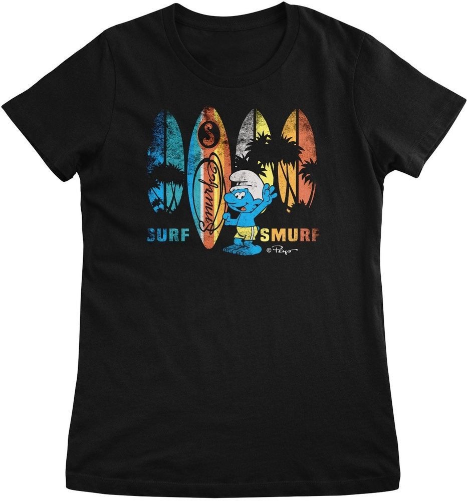 Die Schlümpfe T-Shirt Surf Smurf Girly Tee