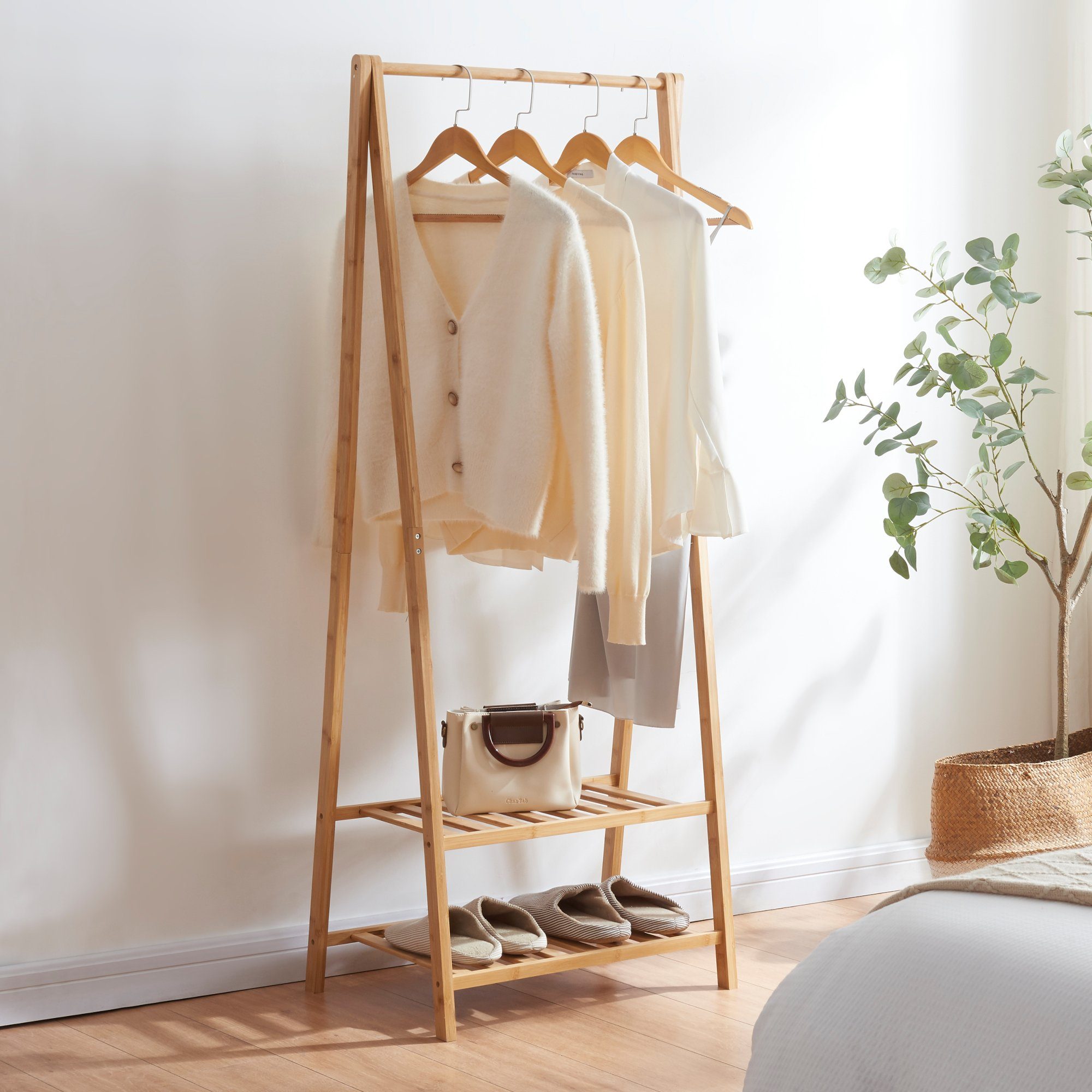 en.casa Garderobenständer, »Öckerö« mit Kleiderstange und günstig online kaufen