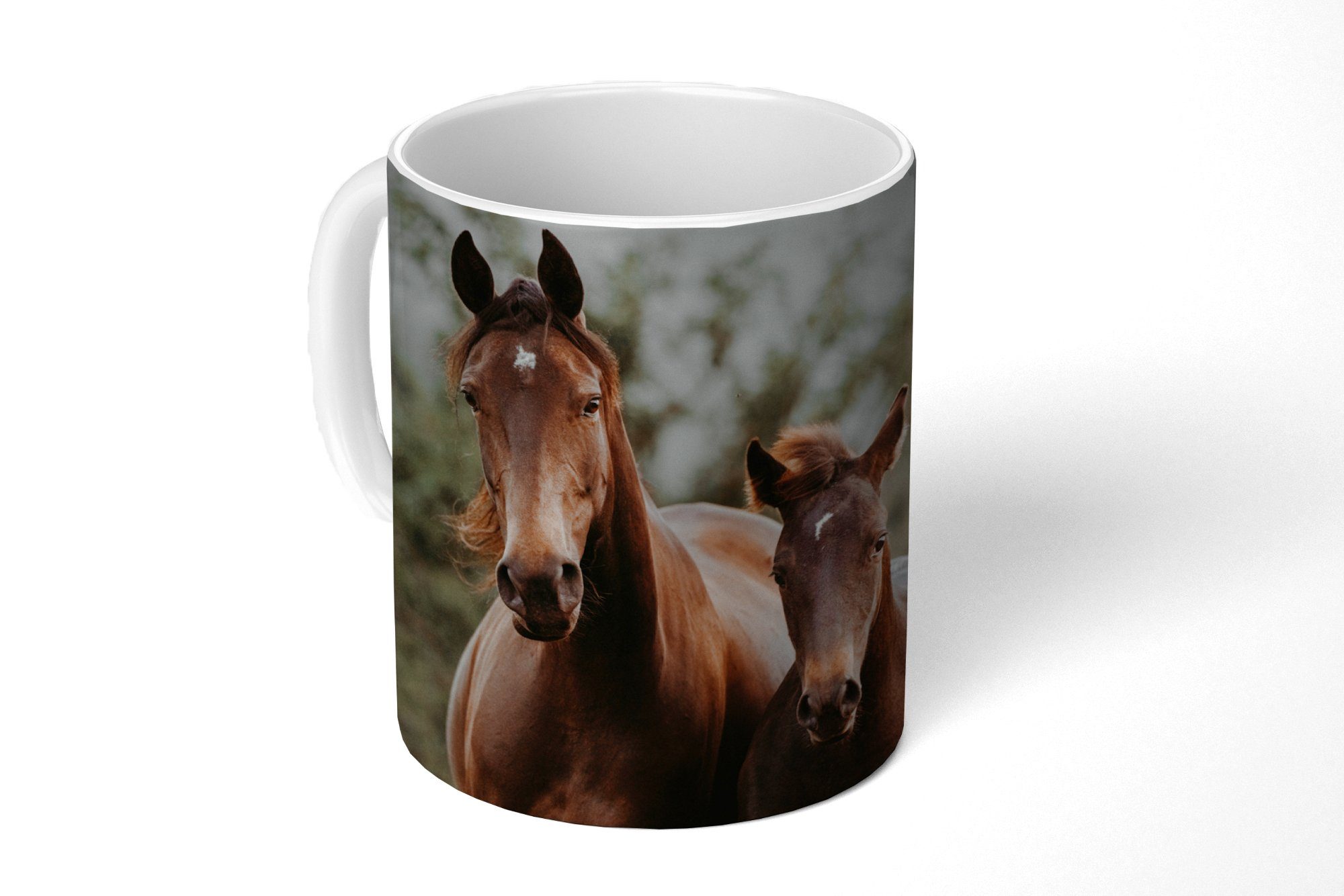 MuchoWow Tasse Pferd Kaffeetassen, Teetasse, - - Keramik, Natur, Becher, Teetasse, Fohlen Geschenk