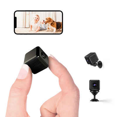 Gontence 4K HD WiFi Mini-Überwachungskamera IP-Überwachungskamera (WLAN (Wi-Fi), inkl. mobile App mit Echtzeitübertragung Indoor Kamera, Kompakte Überwachungskamera mit Bewegungssensor und Nachtsicht)