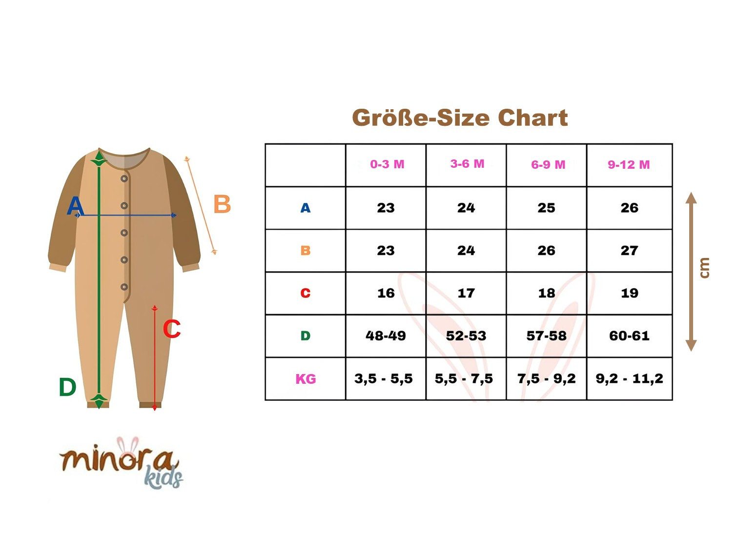 Minora Strickkleid Minora Gestrickter Unisex Strampler