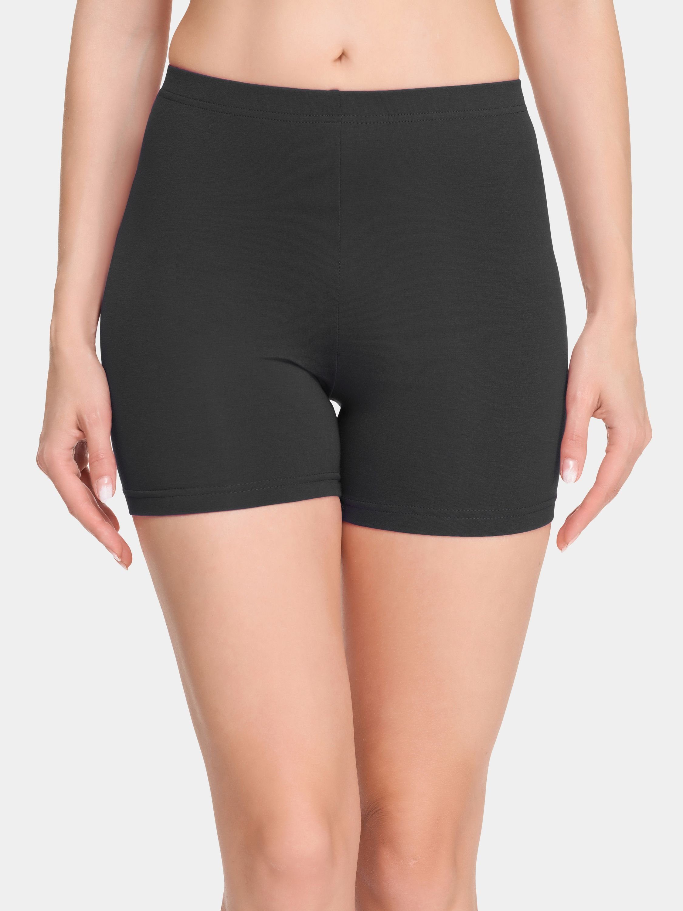 Style Graphite Radlerhose Bund Leggings elastischer MS10-392 (1-tlg) Unterhose Damen Shorts Boxershorts Merry Hotpants