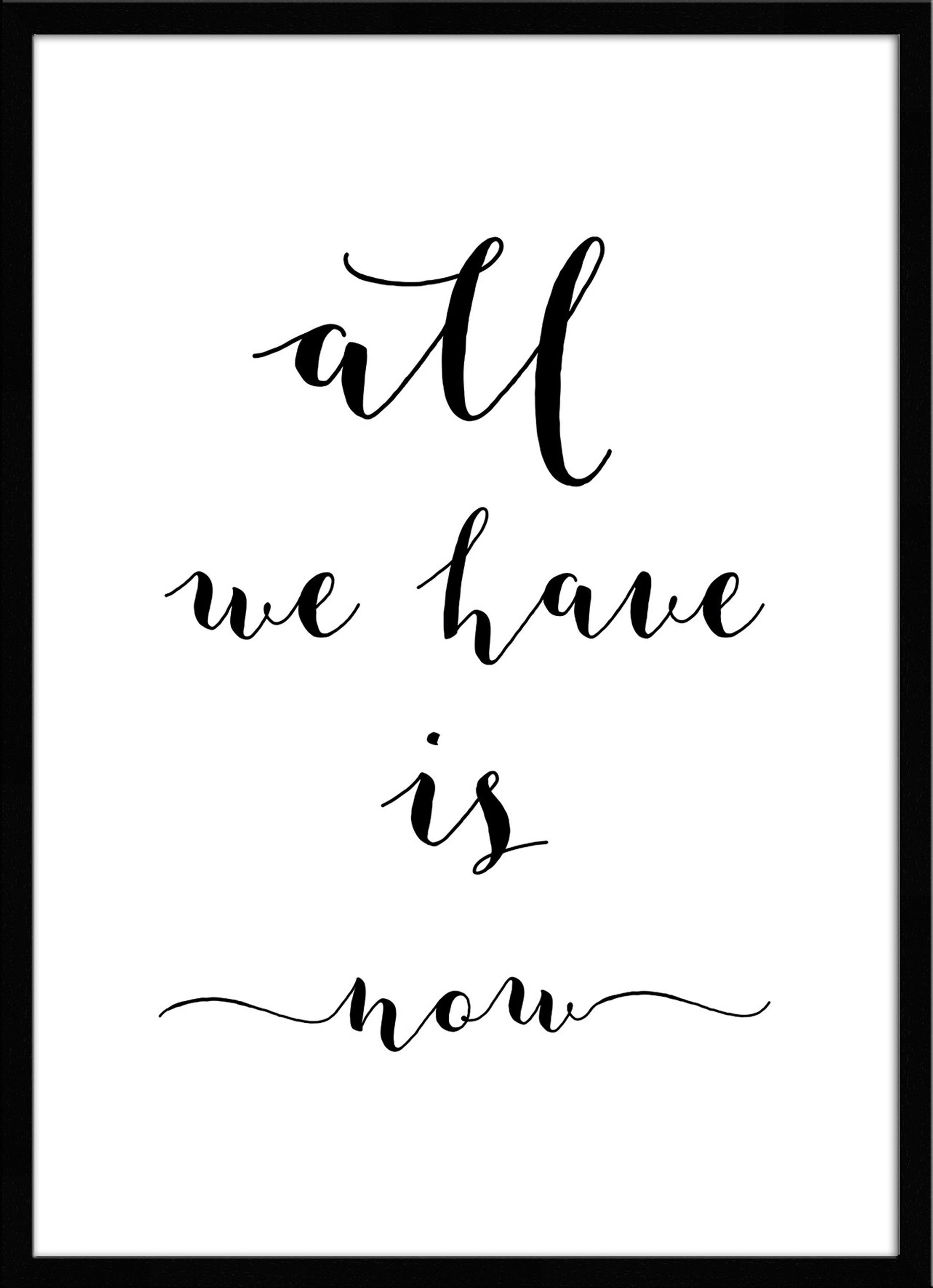 artissimo Bild mit Rahmen SpruchBild gerahmt 51x71cm / Poster mit