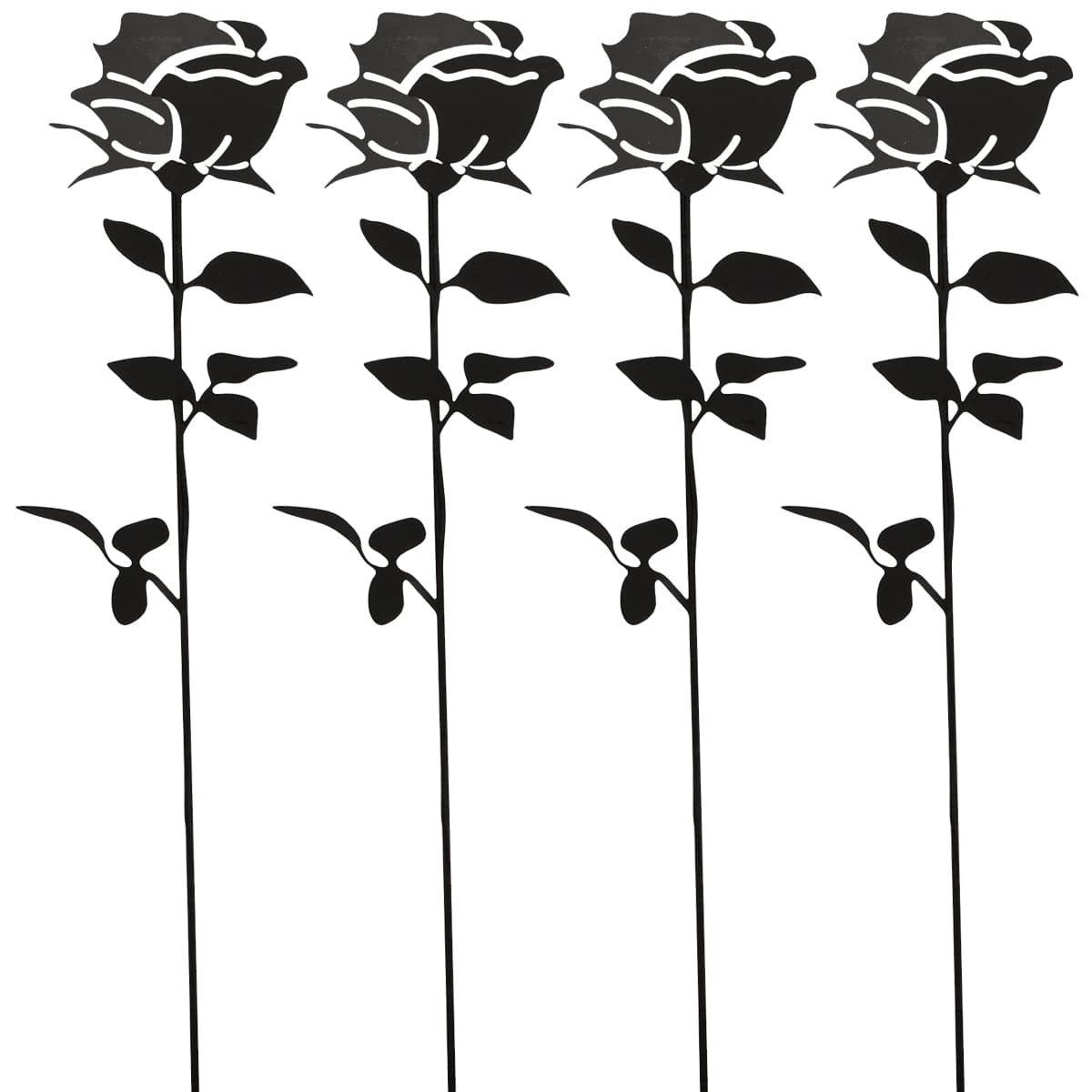 Gartenstecker Gartenstecker 4er Set Rose