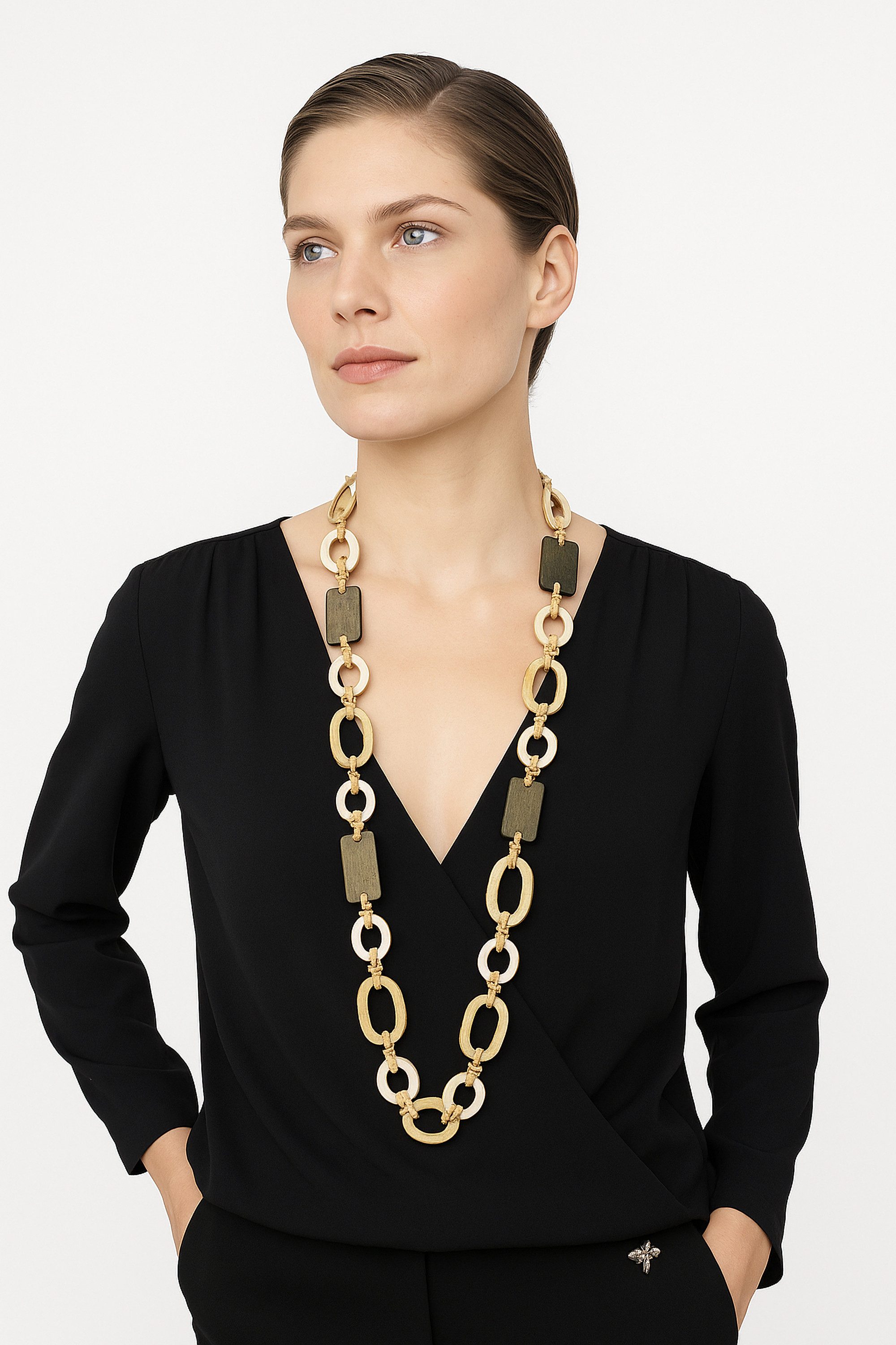 COLLEZIONE ALESSANDRO Lange Kette Wildwood, Lange Holzkette