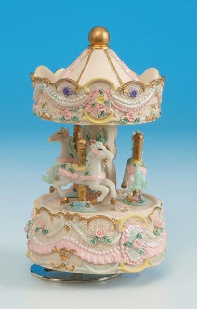 Musicboxworld Spieluhr Karussell beige 140 mm