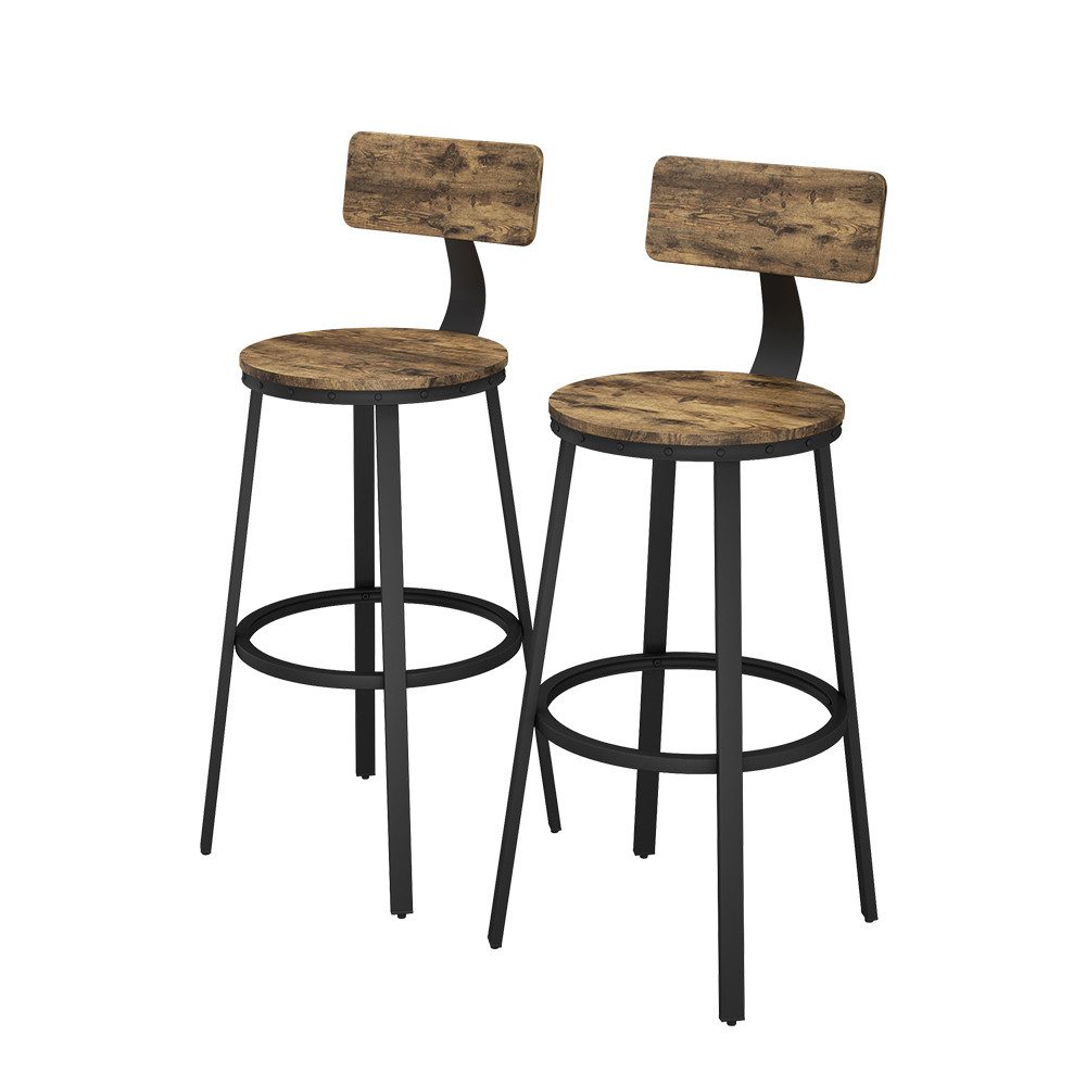 Vicco Barhocker Caracas, Eiche rustikal/Schwarz, 34 günstig online kaufen