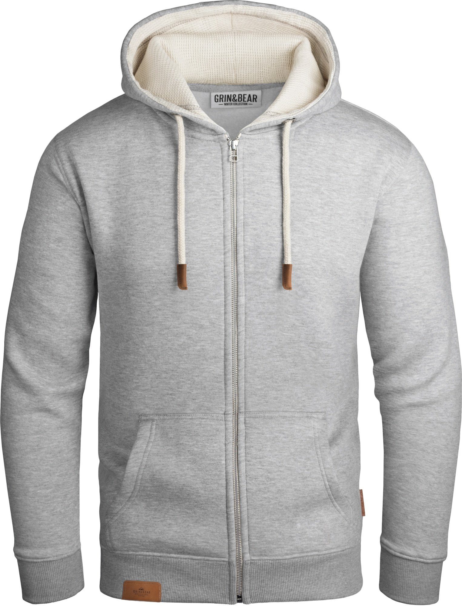 Grau Grin&Bear GEC490 meliert Hoodie