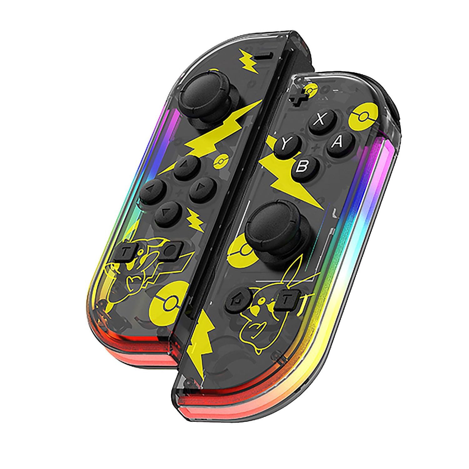 Zeitlosigkeit Kabellos Gamecontroller mit RGB-LED einstellbarer Turbo 6-Achsen-Gyro Nintendo-Controller (Nintendo-Controller (Geeignet für Nintendo Switch/OLED/LITE)