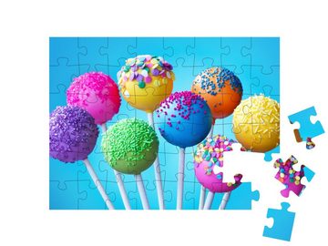 puzzleYOU Puzzle Cake Pops, 48 Puzzleteile, puzzleYOU-Kollektionen Kuchen, Süßigkeiten