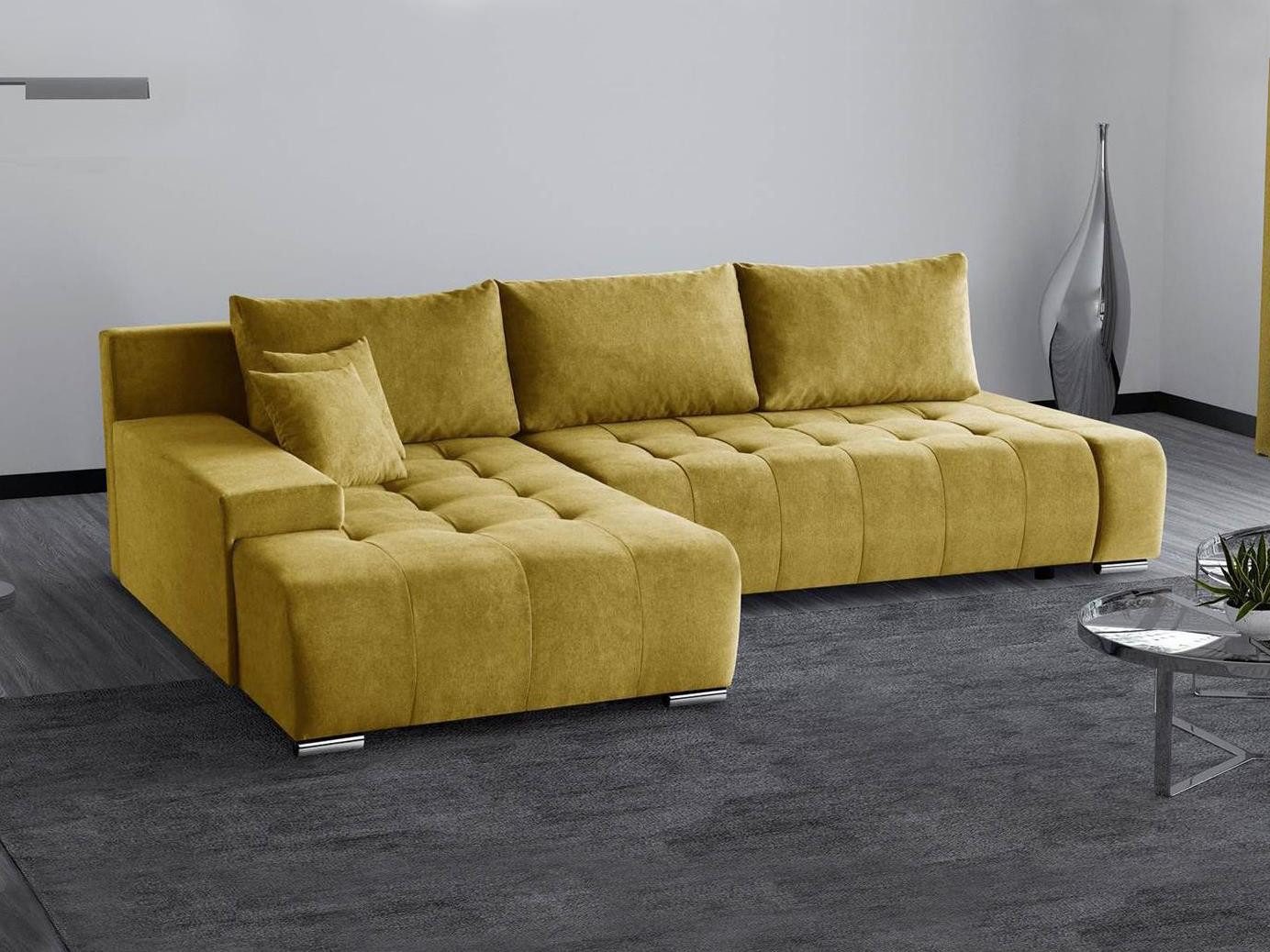 Beautysofa Ecksofa DRACO mit Schlaffunktion und günstig online kaufen