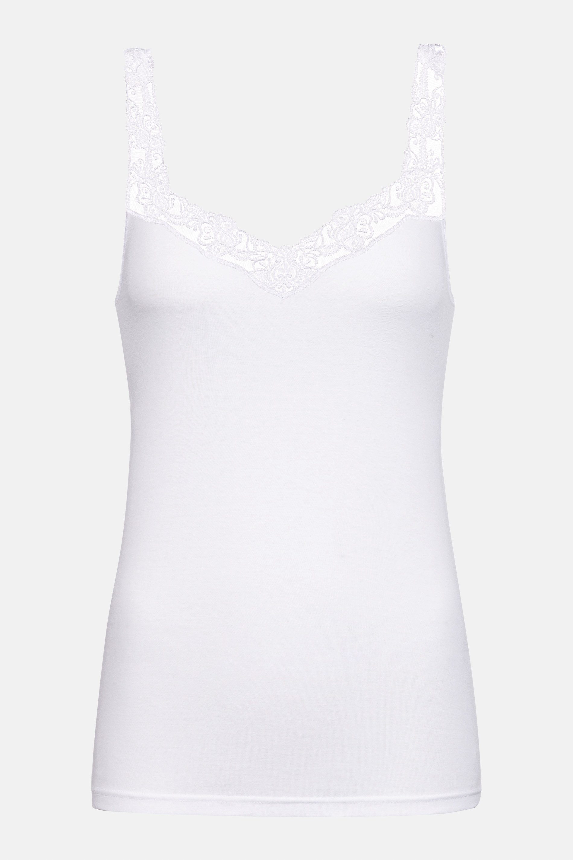 Mey Trägertop Mey Damen Top Serie Noblesse Uni Unterhemd (1-tlg) Softes Basic Unterhemd, Spitzen-Träger, Baumwolle