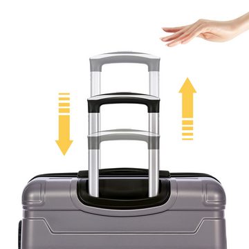 BlingBin Koffer Hartschalen-Handgepäck, 4 Rollen, mit TSA-Schloss und Universalrad, Erweiterbar