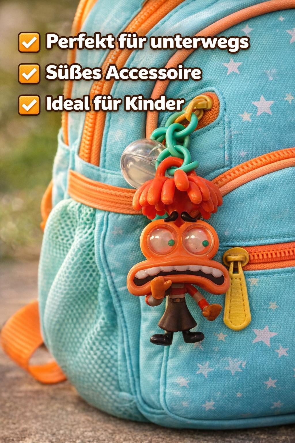 Disney Schlüsselanhänger Disney Alles steht Kopf Anhänger Zweifel 8 cm mit Wackelaugen Clip (Set, 1-tlg., Geschenk-Set), Ohne Knopfmechanismus, stattdessen dynamischer Bewegungseffekt