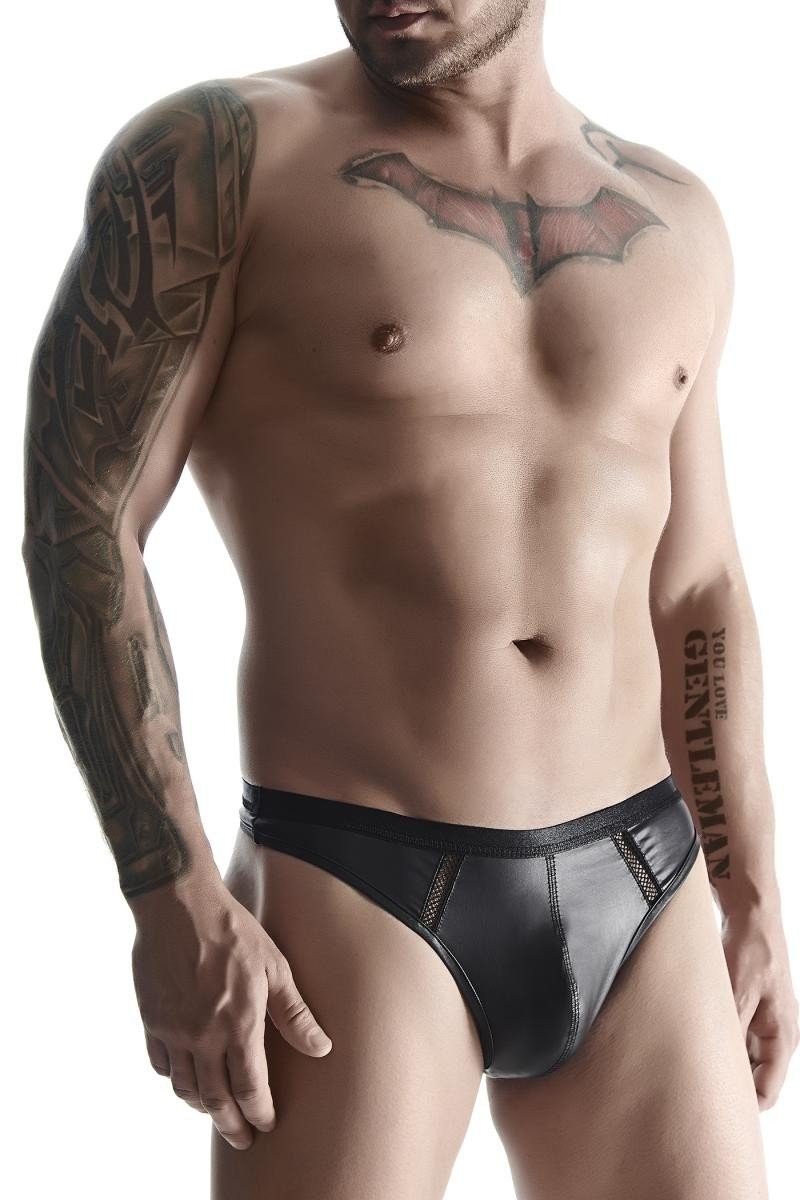 Regnes Fetish Planet Slip in schwarz - XL