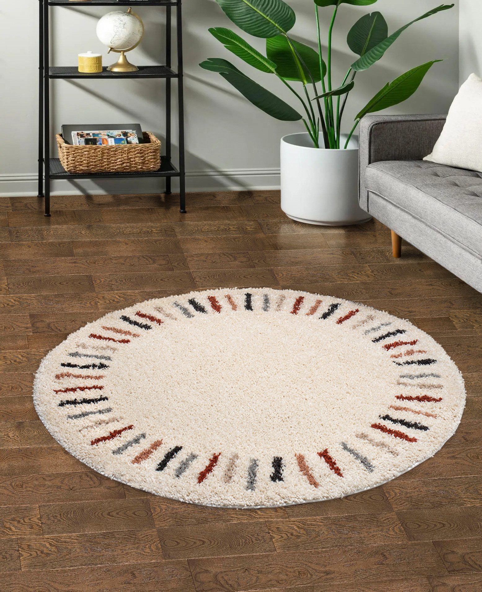 DomDeco Hochflor-Teppich Hochflorteppich Rund ROMI, Serie günstig online kaufen