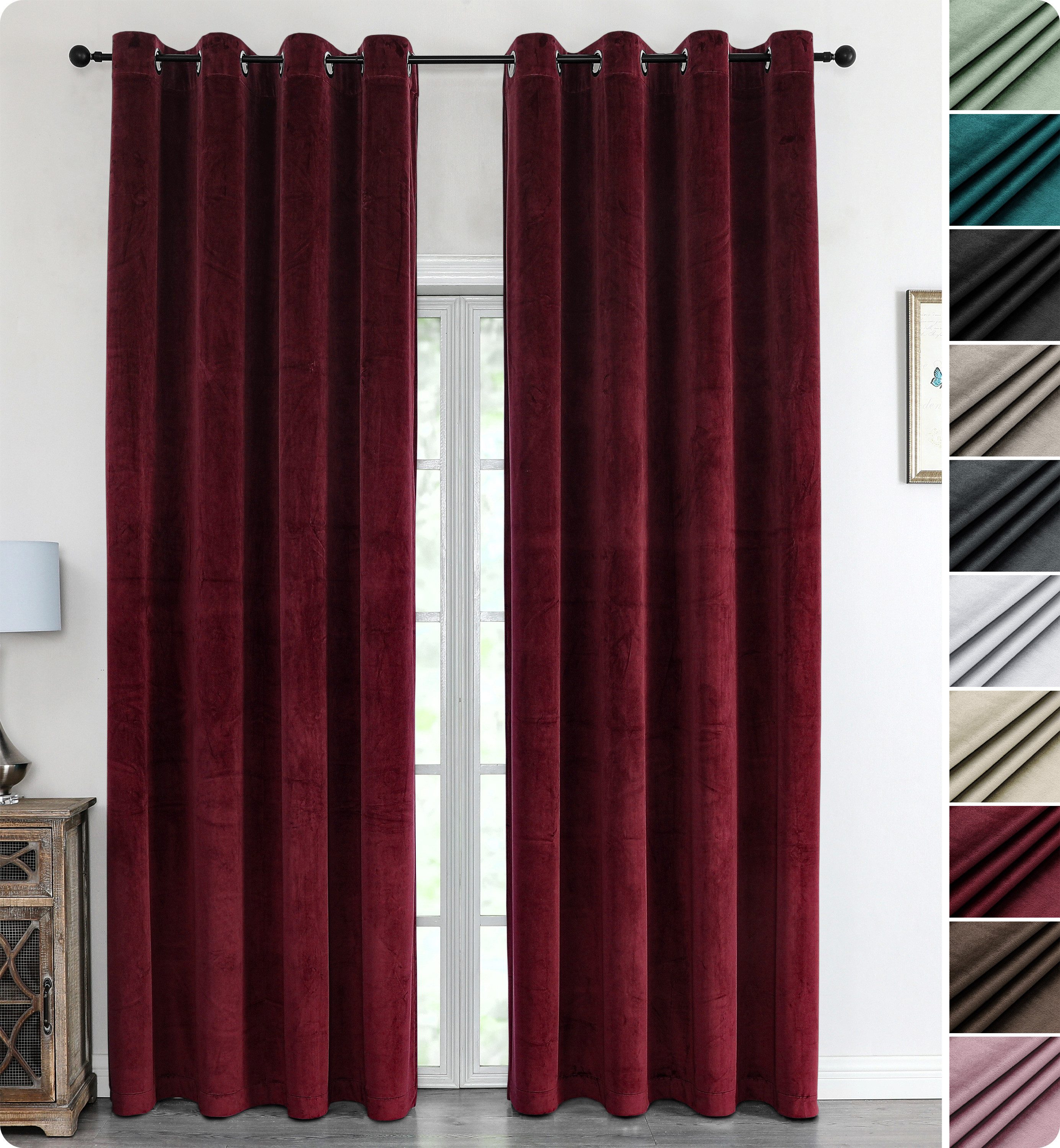 Beautex Verdunkelungsvorhang Samt Vorhang Ösen Gardine Velvet blickdicht ab günstig online kaufen