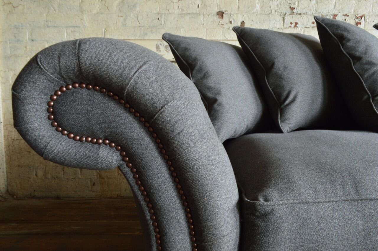 JVmoebel Chesterfield-Sofa, Chesterfield Sofa 265 cm Sofa Design Couch Sitzer 4
