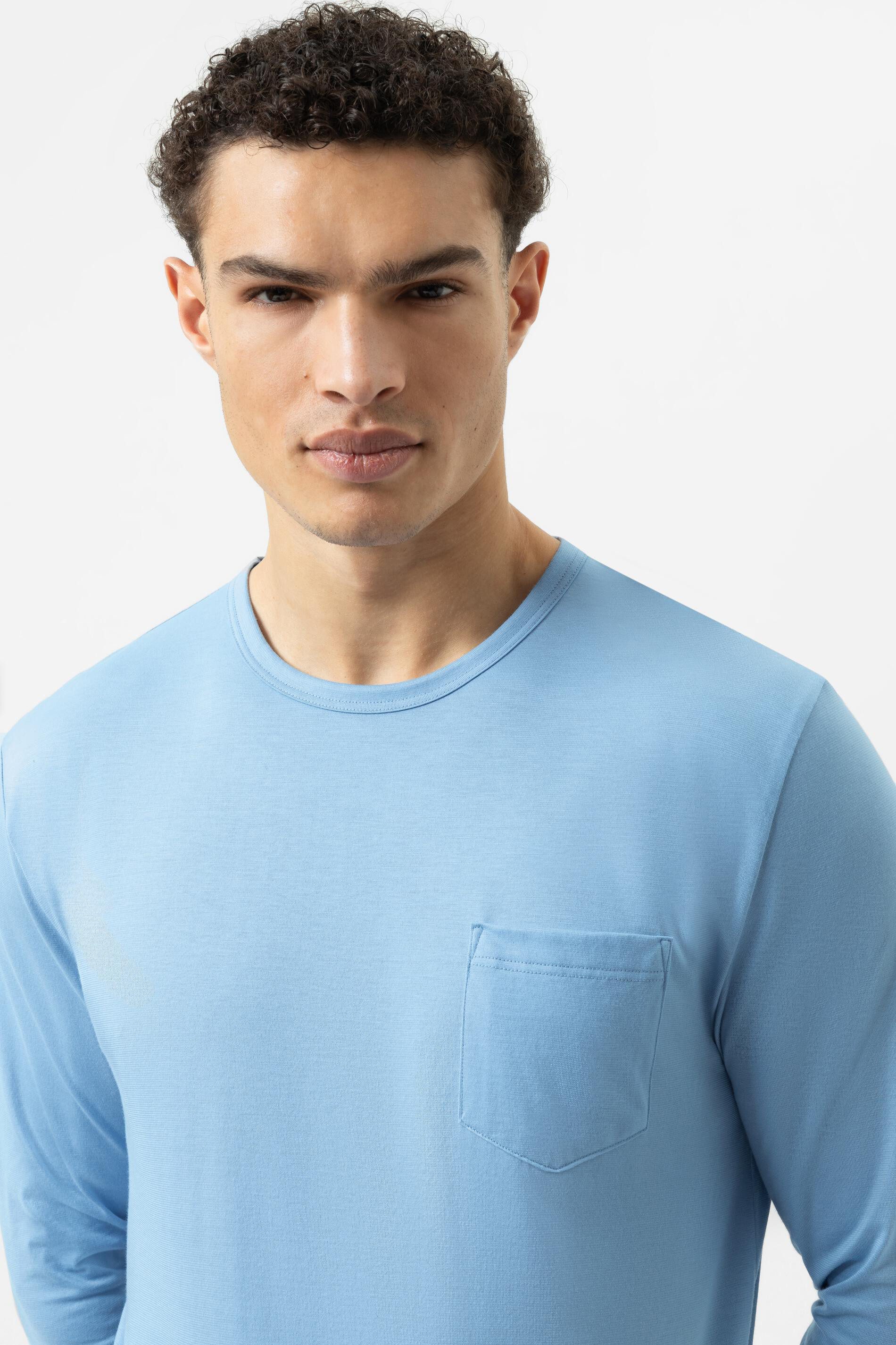 Mey Schlafanzug Serie Classic Blue Tie (2 tlg) Reine Baumwolle, Jersey-Qualität, purer Komfort