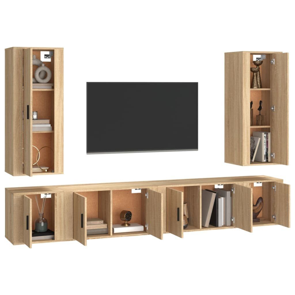 TV-Schrank-Set TV-Schrank 6-tlg. Sonoma-Eiche Holzwerkstoff furnicato