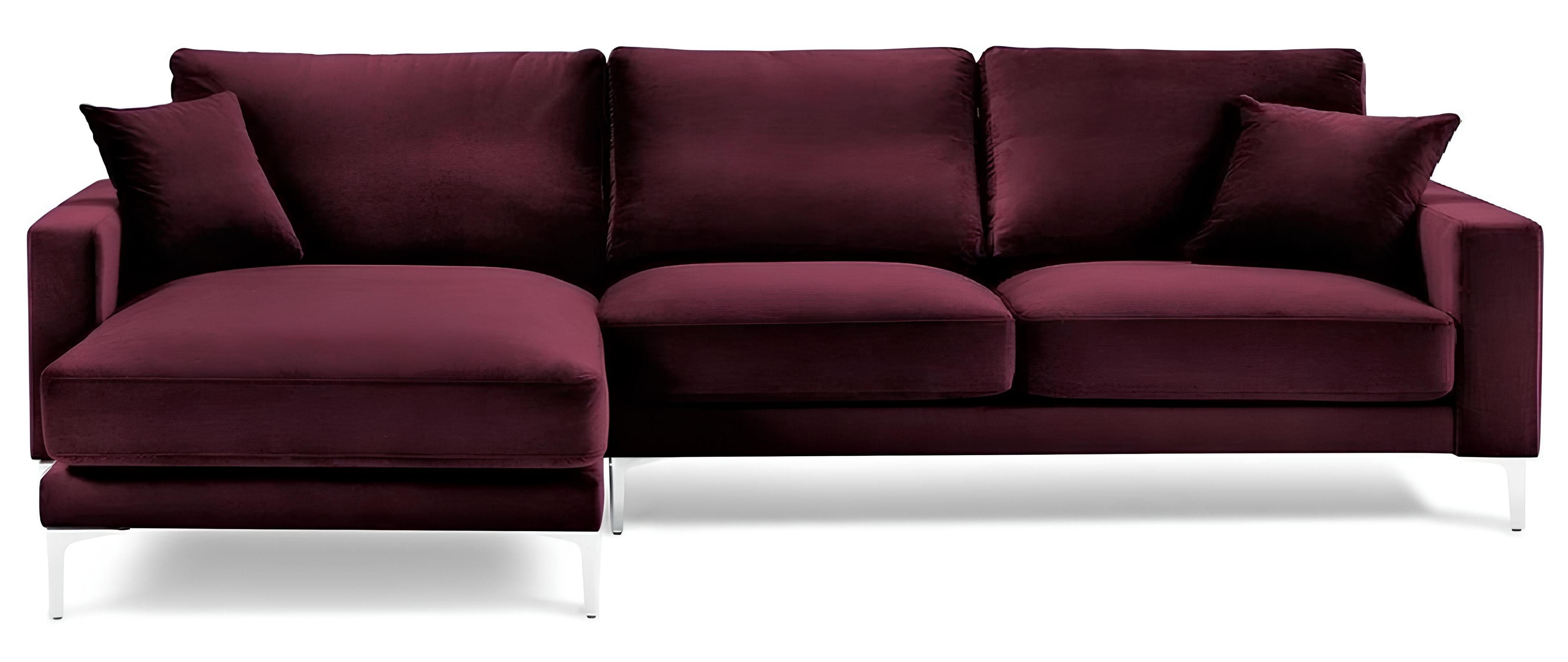 Xlmoebel Ecksofa Burgunderrotes Design mit bequemer Polsterung aus Stoff für das, Hergestellt in Europa