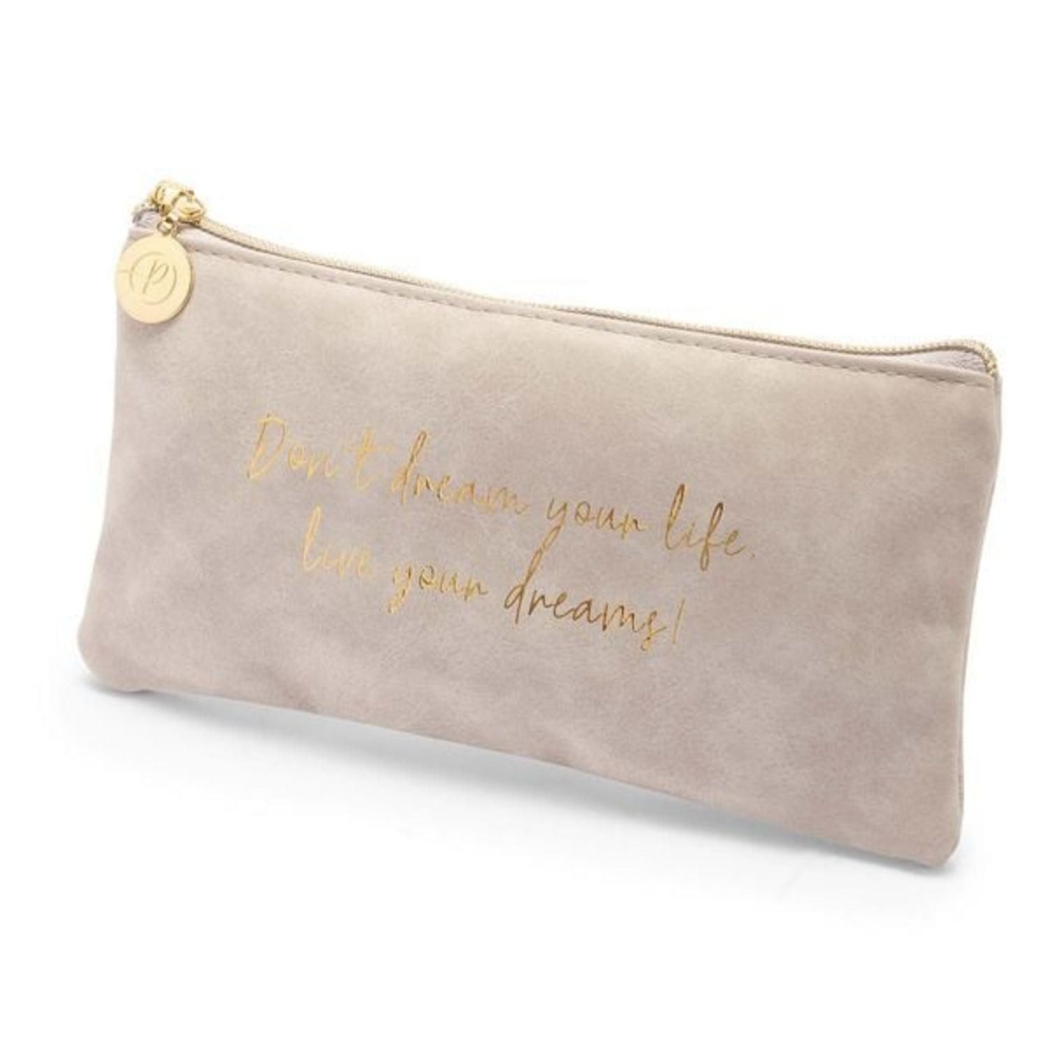 Briefpapier Etui ""Don't dream your life"", grau