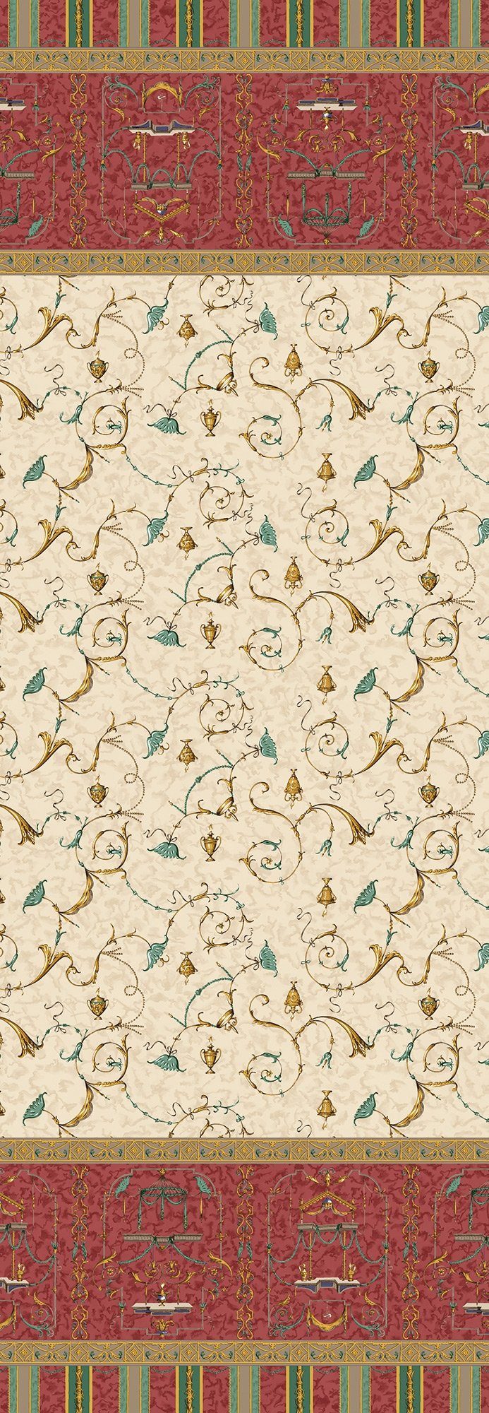 Bassetti Tischdecke Tischlaeufer Twill OPLONTIS, RB Rot