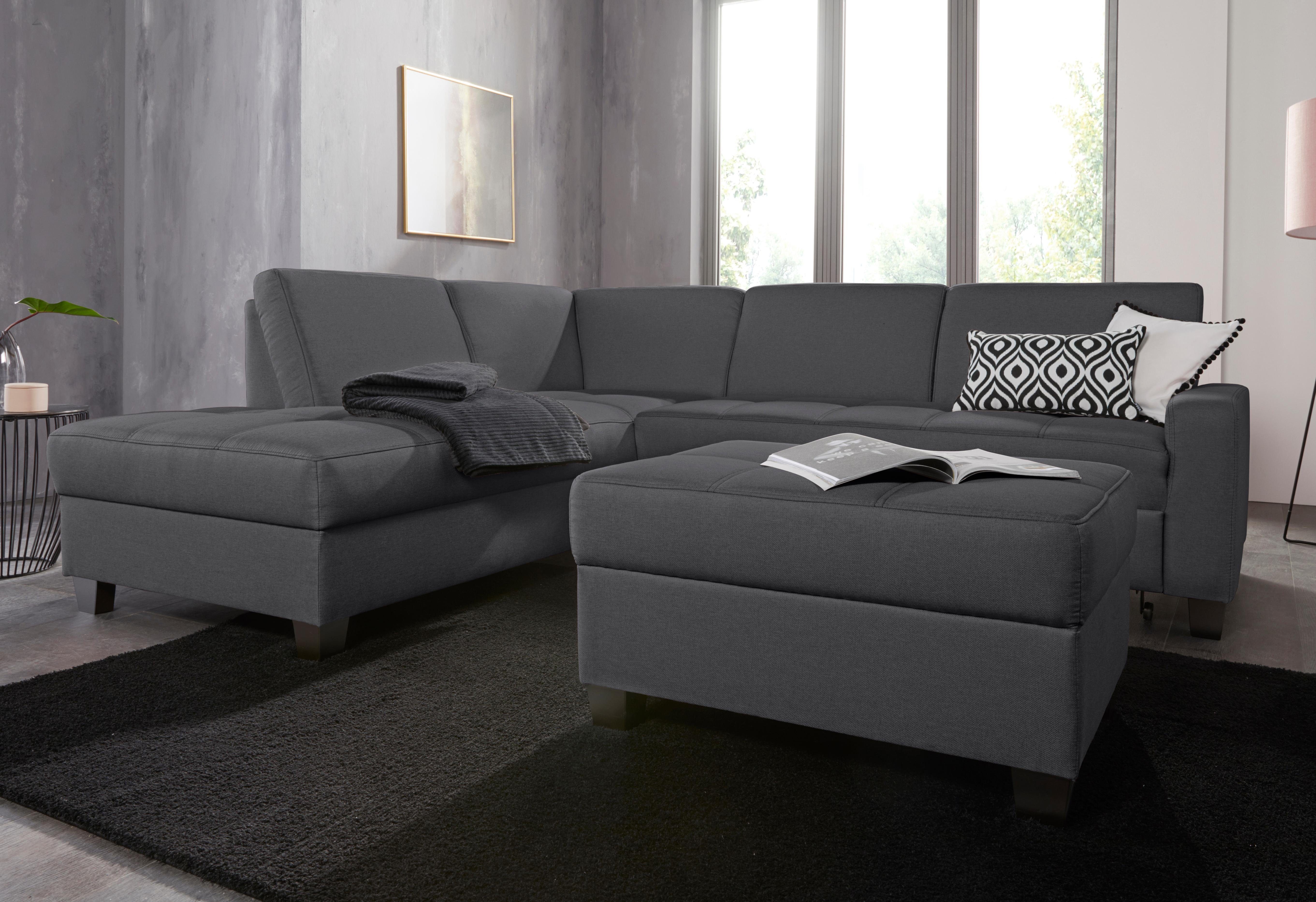 DOMO collection Ecksofa "Florentina zeitlos und elegant, Sitznähte als Desi günstig online kaufen