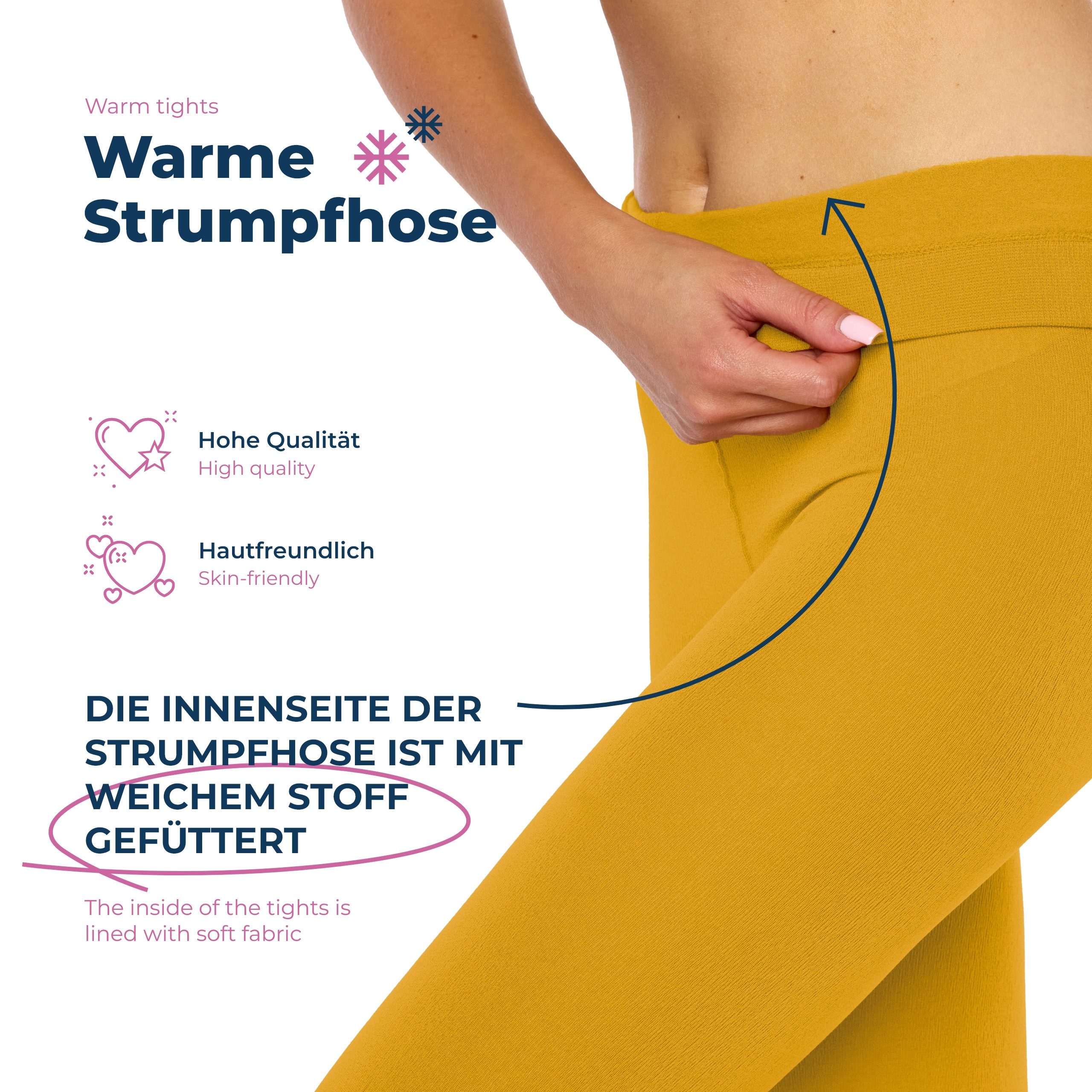 Merry Style Strumpfhose Thermo Strumpfhose Damen Winter Wärme Tights Gefütterte MS-ATX-442 (1 St) – Bild 3 von 5